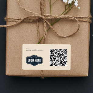 Uw Business Logo QR Code Product-ID Etiket