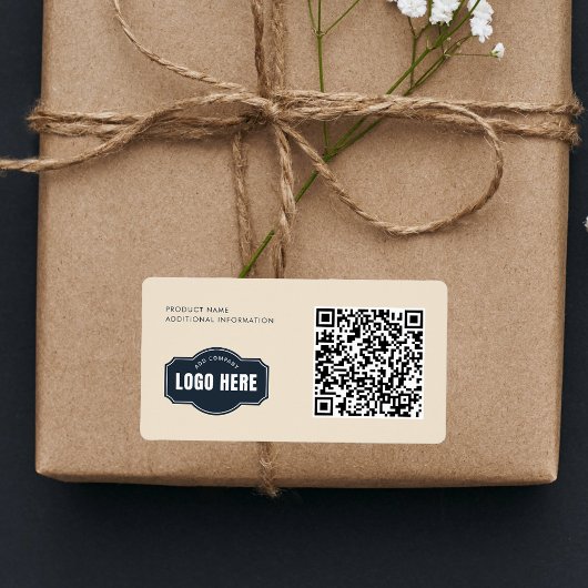 Uw Business Logo QR Code Product-ID Etiket