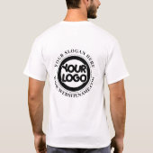 Uw Business Logo QR Code Scan Me Custom T-shirt (Achterkant)