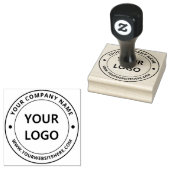 Uw Business Logo Ronde Rubber Stamp Voorbeeld Rubberstempel (Gestempeld)