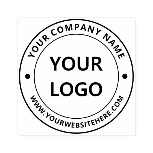 Uw Business Logo Ronde Rubber Stamp Voorbeeld Rubberstempel (Afrduk)