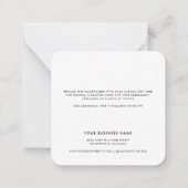 Uw Business Logo Script Corporate Bedankt Notitiekaartje (Achterkant)