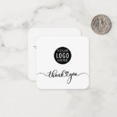 Uw Business Logo Script Corporate Bedankt Notitiekaartje (Voorkant / Achterkant in situ)