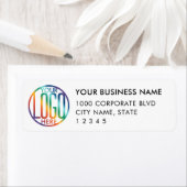Uw Business Logo Simple White Retouradres Etiket (Insitu)
