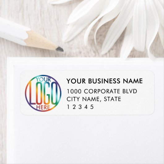 Uw Business Logo Simple White Retouradres Etiket (Insitu)