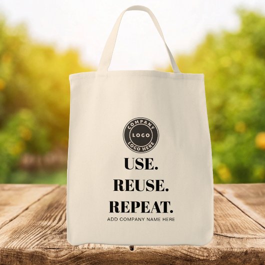 Uw Business Logo Slogan en bedrijfsnaam Tote Bag