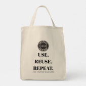 Uw Business Logo Slogan en bedrijfsnaam Tote Bag (Achterkant)
