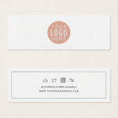 Uw Business Logo Stud Oorbellen Display Kaart (Voorkant /achterkant)