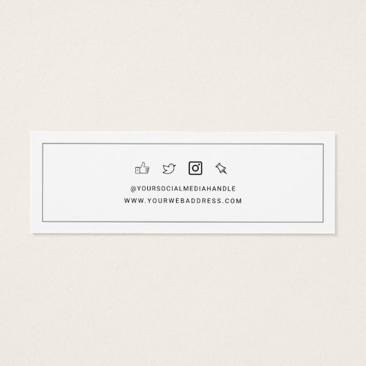 Uw Business Logo Stud Oorbellen Display Kaart (Achterkant)