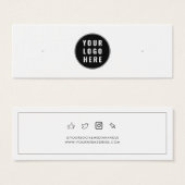 Uw Business Logo Stud Oorbellen Display Kaart (Voorkant /achterkant)