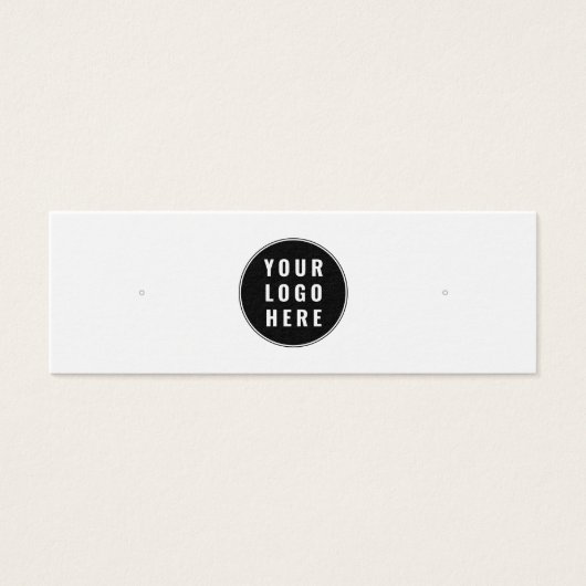 Uw Business Logo Stud Oorbellen Display Kaart (Voorkant)