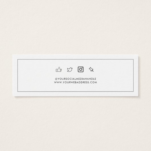 Uw Business Logo Stud Oorbellen Display Kaart (Achterkant)