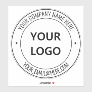 Uw Business Logo Tekst Promotie Sticker Sjabloon