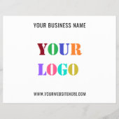 Uw Business Logo Tekst Promotionele Flyer Sjabloon (Achterkant)