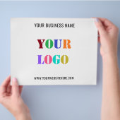 Uw Business Logo Tekst Promotionele Flyer Sjabloon (Hand)