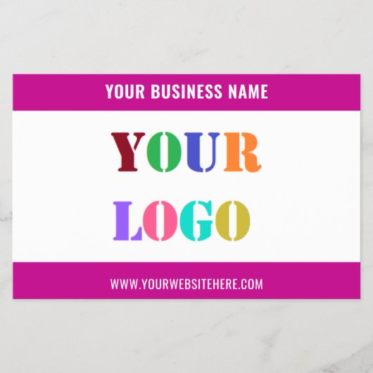 Uw Business Logo Tekst Promotionele Flyer Sjabloon (Voorkant)