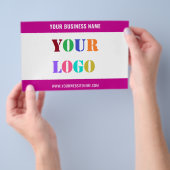 Uw Business Logo Tekst Promotionele Flyer Sjabloon (Hand)