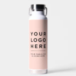 Uw Business Logo Website - Aangepaste waterfles<br><div class="desc">Uw Business Logo Website of slogan Custom schattige blush roze vrouwelijke stijlvolle waterfles. Een eenvoudig modern design in girly kleuren,  voor een stijlvolle en professionele uitstraling. Elke kleur,  elk lettertype,  geen minimum.</div>