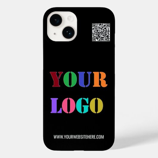 Uw Business Logo Website Kleuren iPhone Case (Achterkant)