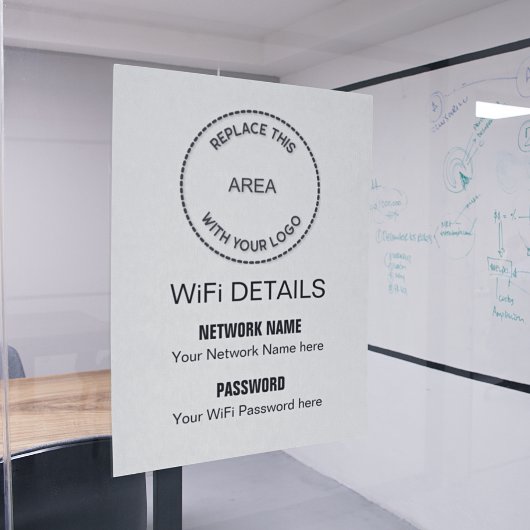 Uw Business Logo WiFi-gegevens voor bezoekers Poster