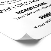 Uw Business Logo WiFi-gegevens voor bezoekers Poster (Hoek)