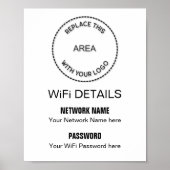 Uw Business Logo WiFi-gegevens voor bezoekers Poster (Voorkant)