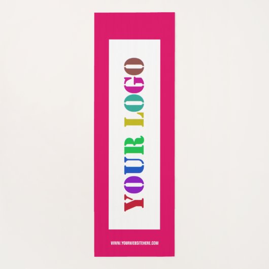 Uw Business Logo Yoga Mat Voorbeeld Aangepaste tek (Achterkant)