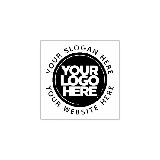 Uw Business Round Logo Professional Circle Tekst Rubberstempel (Afrduk)