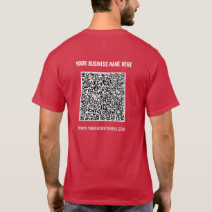 Uw Business T-Shirt met QR Code en Aangepaste Teks