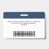 Uw Business Visitor Photo Bar Code, Logo Lanyard Badge (Achterkant)
