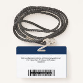 Uw Business Visitor Photo Bar Code, Logo Lanyard Badge (Achterkant met draagriem)