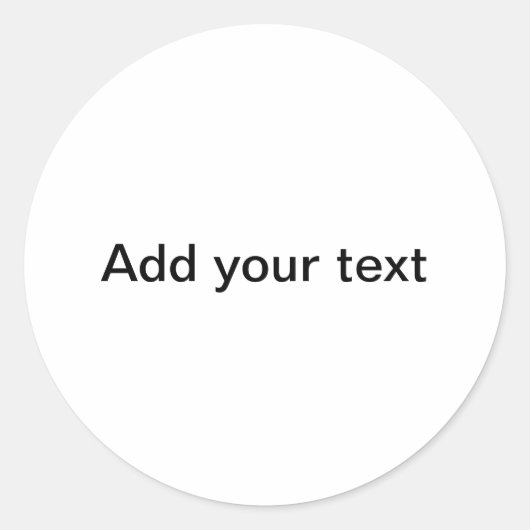 "Uw canvas" Ronde Sticker (Voorkant)