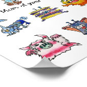 Uw Cartoon MonSTARS Gepersonaliseerd Poster (Hoek)