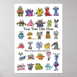 Uw Cartoon MonSTARS Gepersonaliseerd Poster