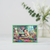 Uw charmante ambachtelijke serie visitekaartje (Staand voorkant)