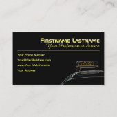 Uw chauffeur als taxichauffeur visitekaartje (Achterkant)