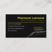 Uw chauffeur als visitekaartje voor taxichauffeur (Achterkant)