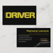 Uw chauffeur als visitekaartje voor taxichauffeur (Voorkant / Achterkant)