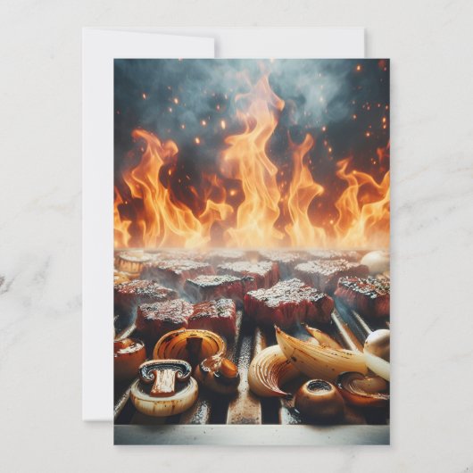 Uw chef-kok BBQ Japans Sushi Hibachi 40e verjaarda Kaart (Achterkant)