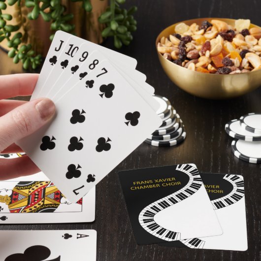 Uw Choir Name Piano Keyboard Musical Pokerkaarten (Insitu)