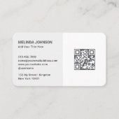 Uw Clean Simple White Logo QR Code Visitekaartje (Voorkant)