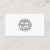 Uw Clean Simple White Logo QR Code Visitekaartje (Achterkant)