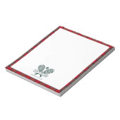 Uw Club Naam Tennis Team Staf Stewart Tartan Notitieblok (Linkerzijde)