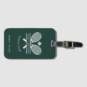 Uw clubnaam Tennis Pictogrammen Groen Elke kleur Bagagelabel (Voorkant (horizontaal))