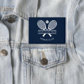 Uw clubnaam Tennis Sports Navy Blue Button (Insitu)