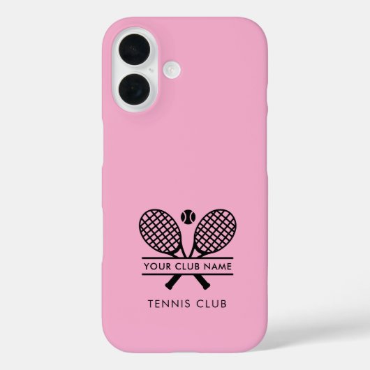 Uw clubnaam Tennis Team Pink Custom Case-Mate iPhone Case (Achterkant)