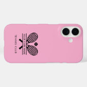 Uw clubnaam Tennis Team Pink Custom Case-Mate iPhone Case (Achterkant (horizontaal))