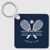 Uw clubnaam Tennis Team Spelers Custom Sleutelhanger (Voorkant)