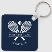Uw clubnaam Tennis Team Spelers Custom Sleutelhanger (Achterkant)