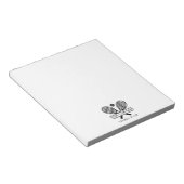 Uw clubnaam tennisteam personeel elke kleur Logo Notitieblok (Schuin)